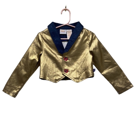 NWT Truly scrumptious designed by Heidi Klum gold blazer 3T glitte… - Picture 1 of 9